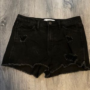 Black A&F Jean Shorts